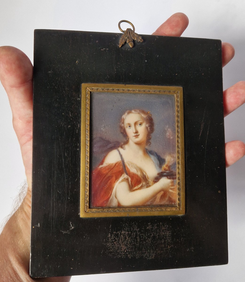 19th-century Miniature After Rosalba Carriera – The Element Of Fire-photo-5