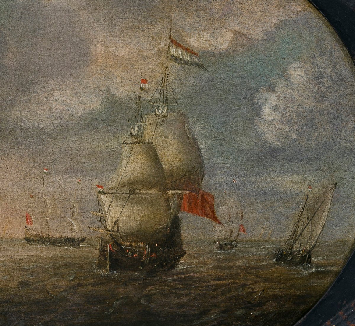 Tableau hollandais XVIIe attr à Cornelis Bol (1589–1666 ) dans son cadre d'origine  -photo-3