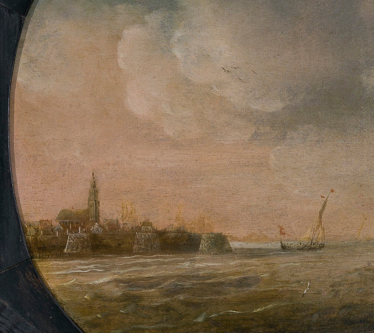 Tableau hollandais XVIIe attr à Cornelis Bol (1589–1666 ) dans son cadre d'origine  -photo-4