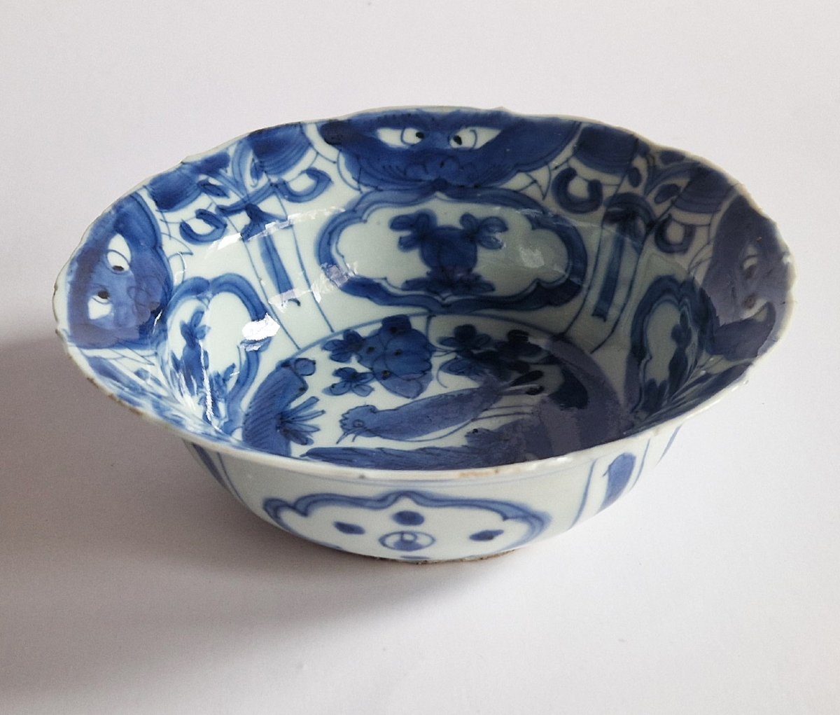 Chinese Ming Wanli 'kraak' Blue And White Bowl C.1620-photo-2