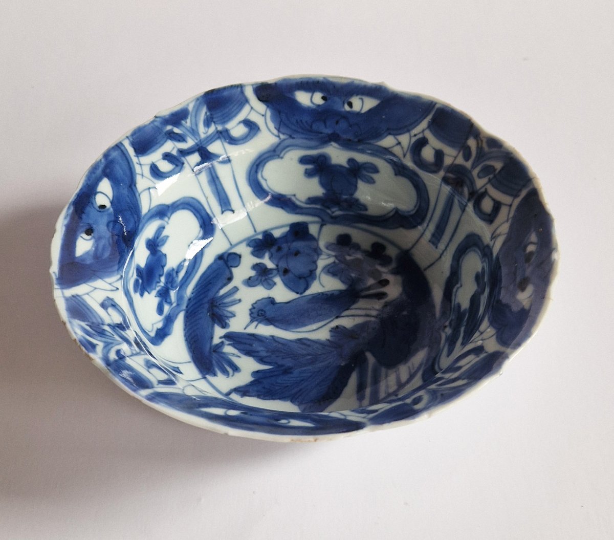 Chinese Ming Wanli 'kraak' Blue And White Bowl C.1620-photo-3