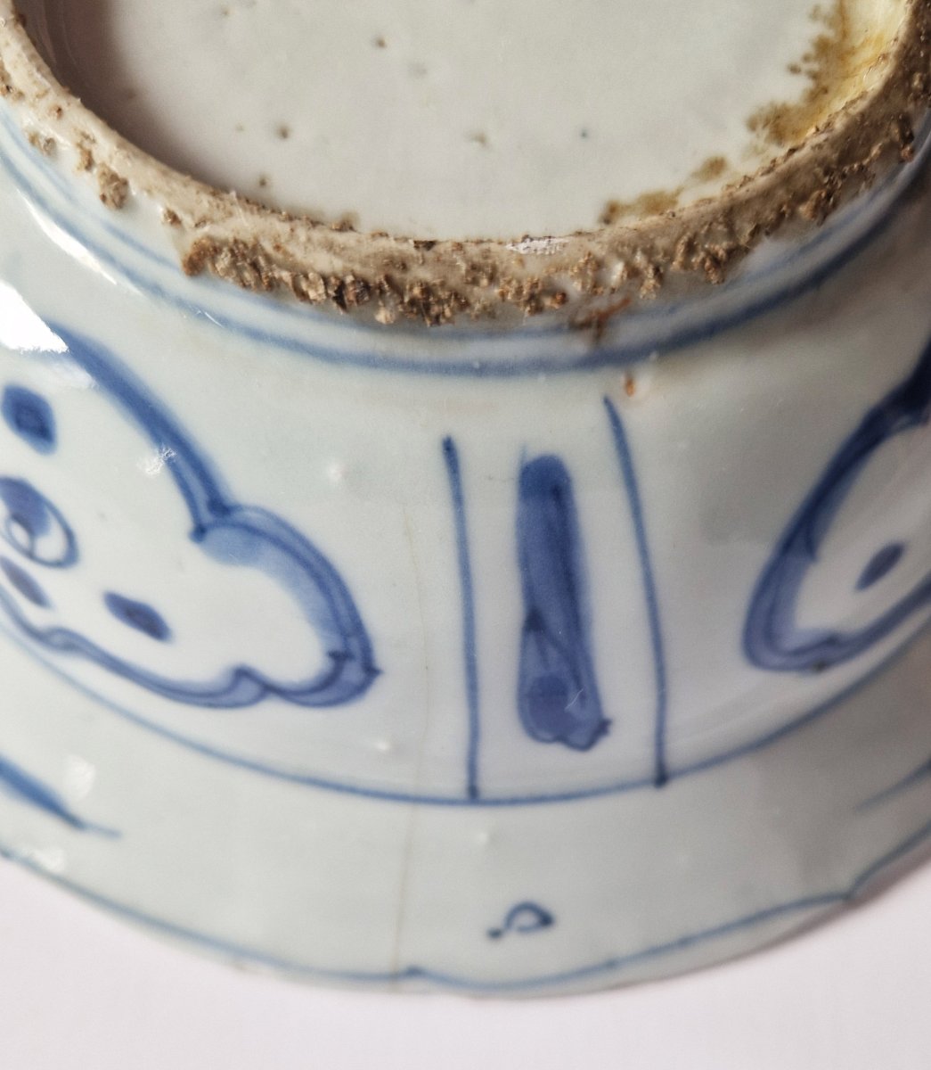 Chinese Ming Wanli 'kraak' Blue And White Bowl C.1620-photo-7