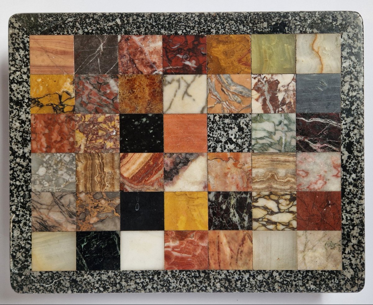 Plateau d'échantillons de marbres Grand Tour en Pietra Dura, c.1830 
