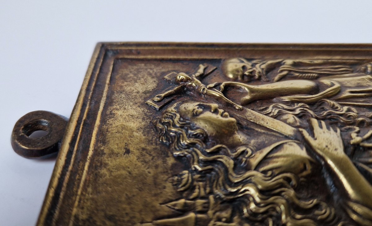 The Penitent Saint Mary Magdalene, Spain, Early 17th Century, Bronze Bas-relief -photo-4