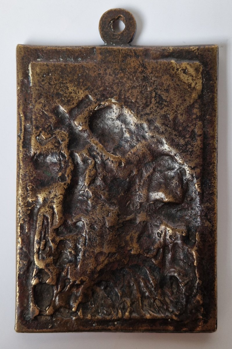 The Penitent Saint Mary Magdalene, Spain, Early 17th Century, Bronze Bas-relief -photo-6