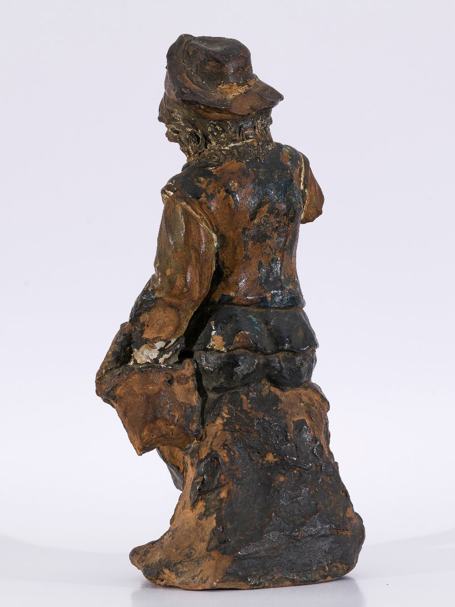 Statuette en terre cuite représentant un figure, Pays-Bas, XVIIe siècle, cercle Pieter Xavery-photo-4