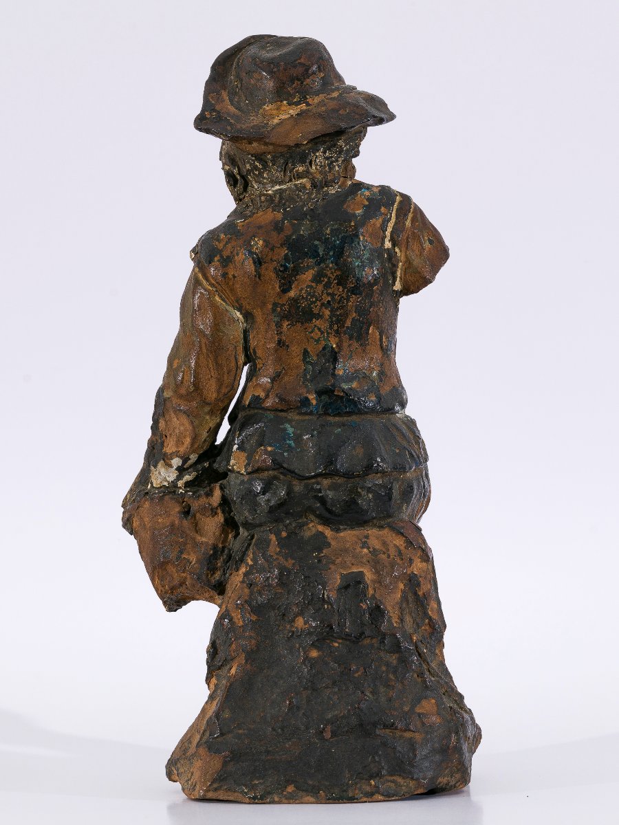 Statuette en terre cuite représentant un figure, Pays-Bas, XVIIe siècle, cercle Pieter Xavery-photo-1