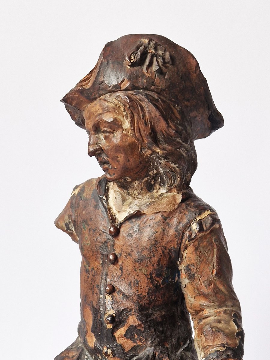 Statuette en terre cuite représentant un figure, Pays-Bas, XVIIe siècle, cercle Pieter Xavery-photo-5