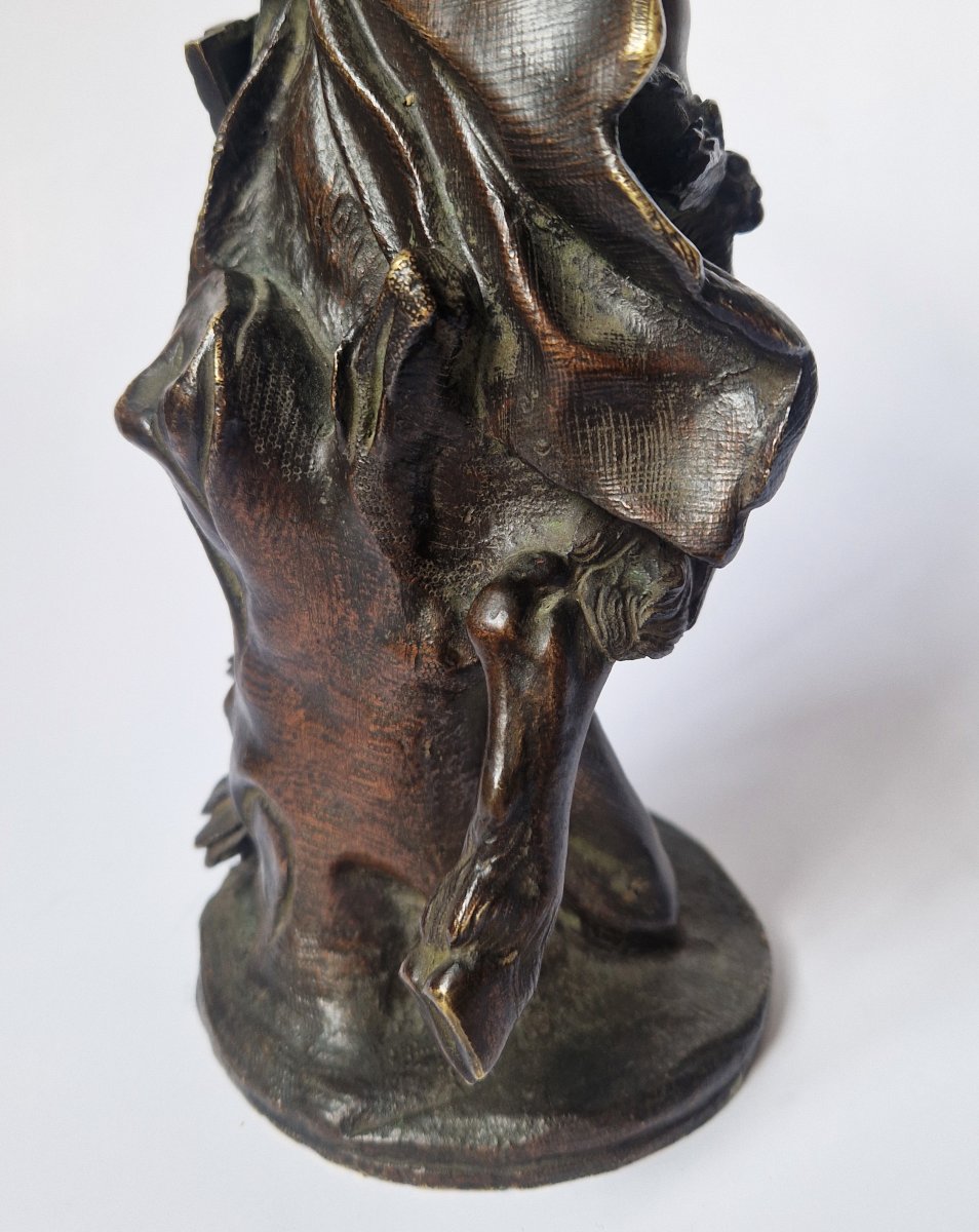 Grand Tour Bronze Statuette Of A Dancing Faun, The Model Attributed To Clodion Ca 1800-photo-4