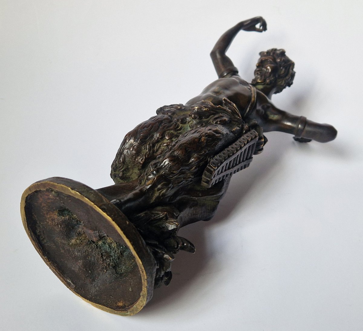 Grand Tour Bronze Statuette Of A Dancing Faun, The Model Attributed To Clodion Ca 1800-photo-7