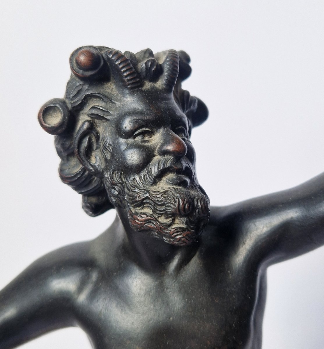 19th-century Grand Tour Bronze Statuette Depicting A Dancing Faun, Based On An Ancient Model-photo-7