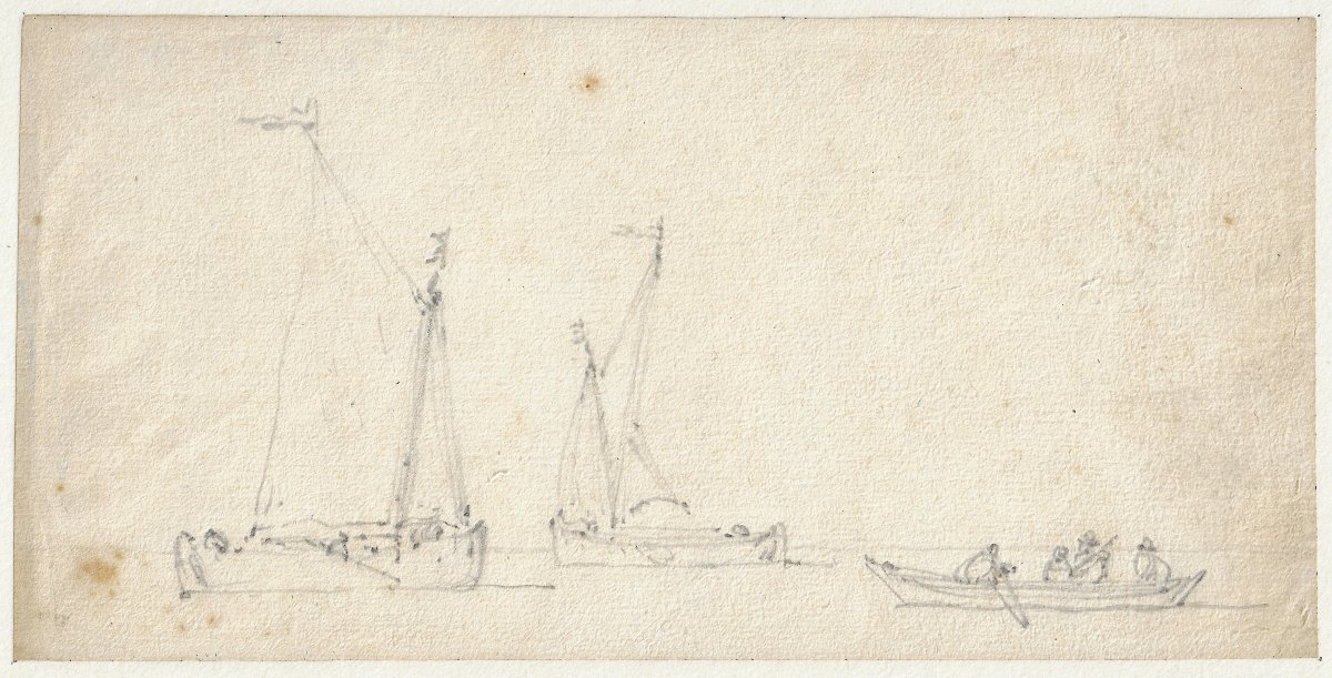 Dessin ancien XVIIe Marine par Willem van de Velde II (Leyde 1633 – 1707 Londres) -photo-2