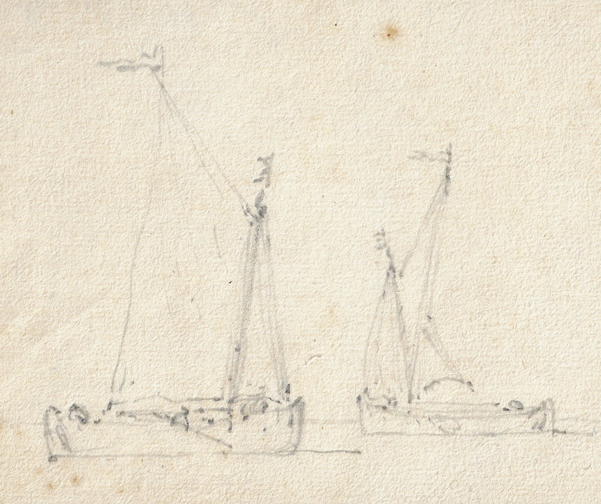 Dessin ancien XVIIe Marine par Willem van de Velde II (Leyde 1633 – 1707 Londres) -photo-3