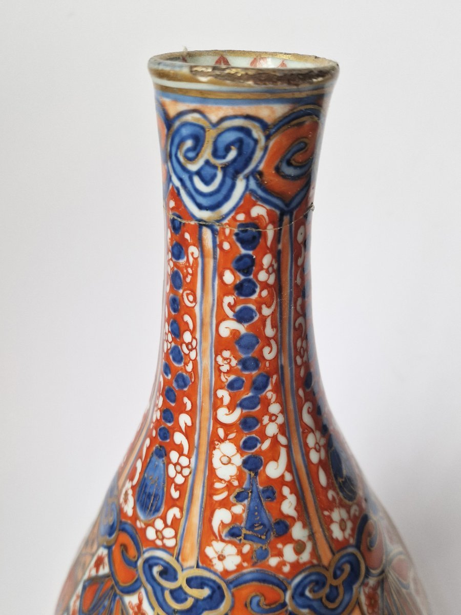 Vase bouteille en porcelaine chinoise époque Wanli, vers 1620, avec décor ajouté vers 1820 -photo-3