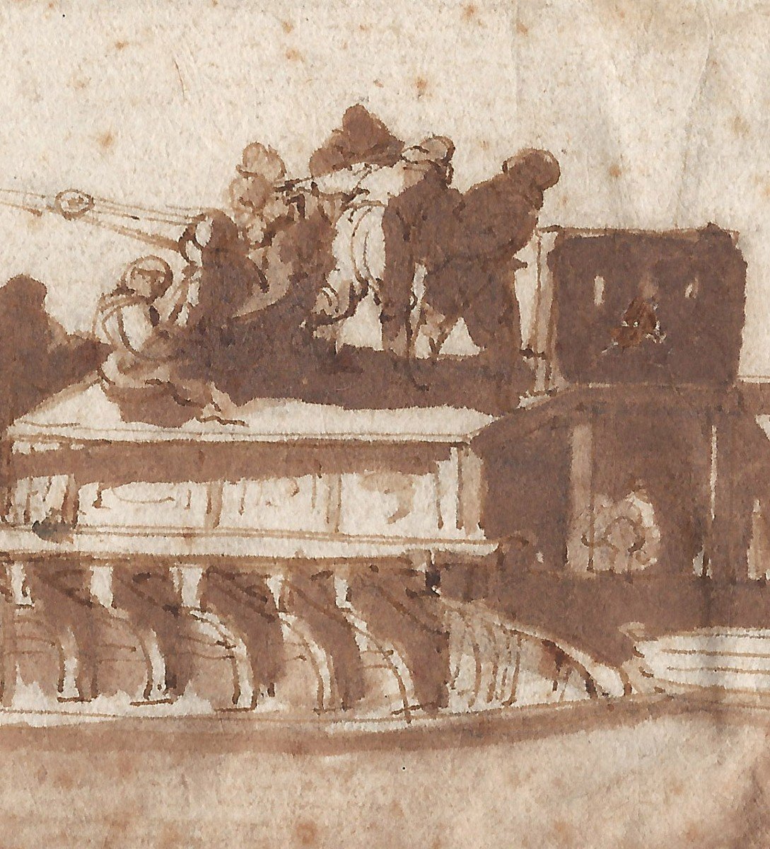 17th Century Old Master Drawing By Abraham Casembroot (bruges? C. 1593 - 1658 Messina) -photo-4