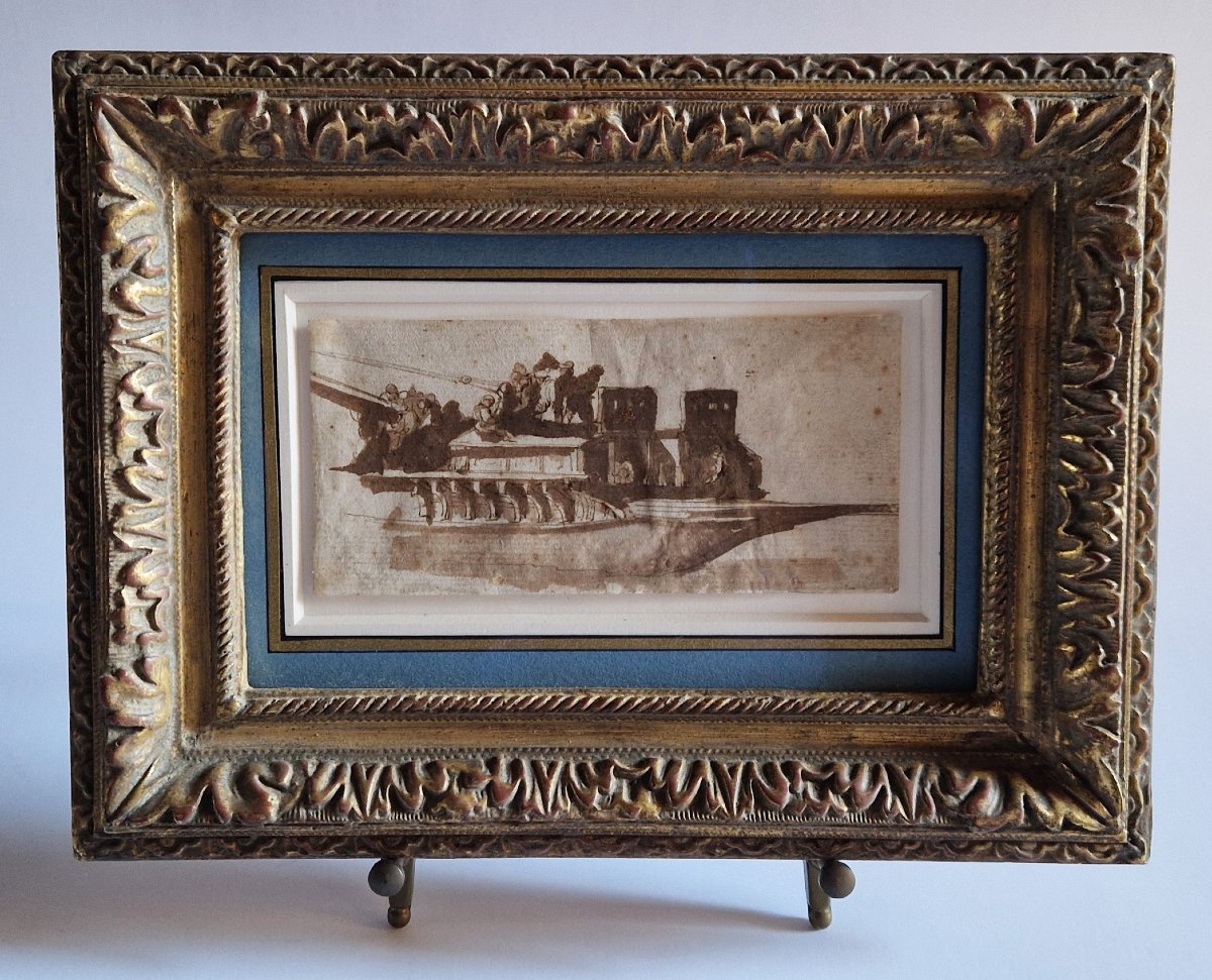 17th Century Old Master Drawing By Abraham Casembroot (bruges? C. 1593 - 1658 Messina) -photo-4