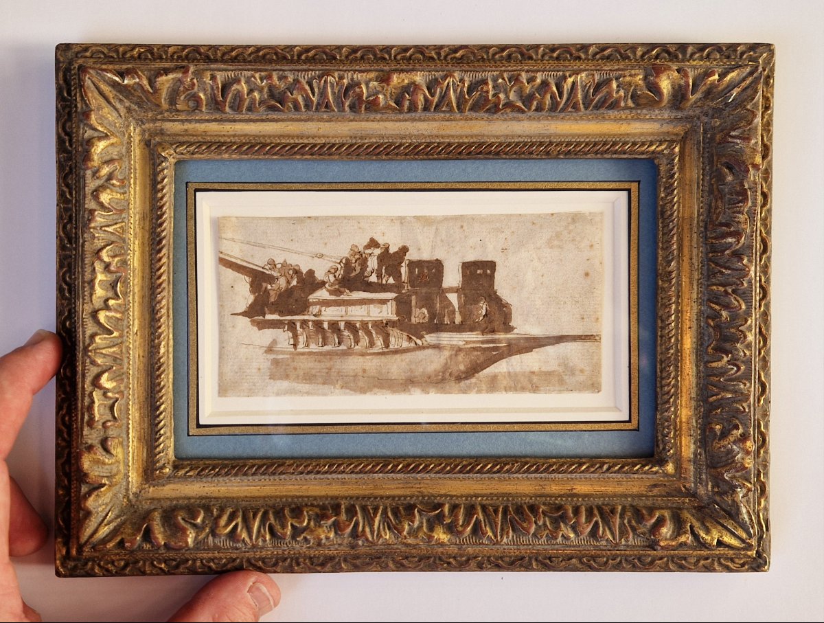 17th Century Old Master Drawing By Abraham Casembroot (bruges? C. 1593 - 1658 Messina) -photo-5
