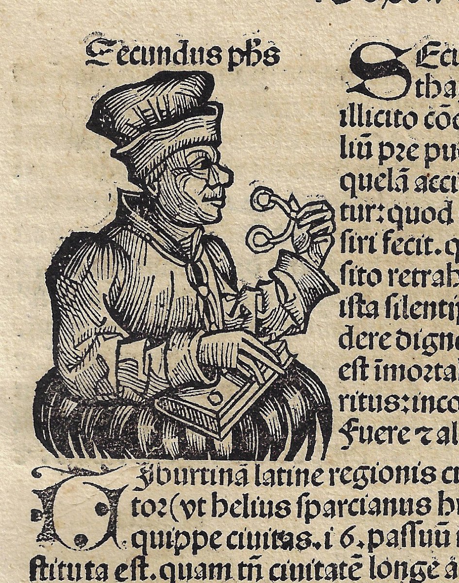 Feuille De Gravure Sur Bois Du 15e Avec Vue De Tivoli Tirée De La Chronique De Nuremberg 1493-photo-1