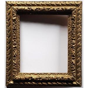 Superb Régence Period Circa 1720 Carved And Gilded Baroque Frame 18th Century, Sight 25.5 X 20.5 Cm  