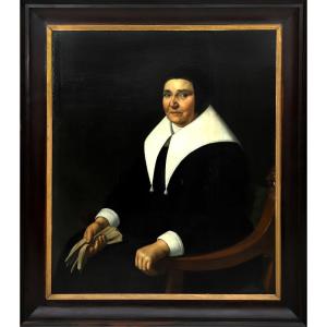 17th C Old Master Painting By Cornelis De Man (delft 1621-1706) Portrait Of A Lady - Dated 1659