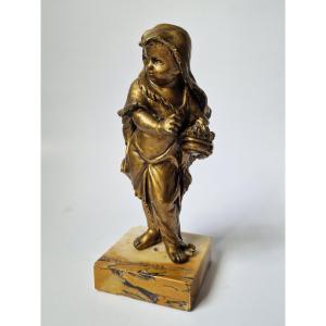 École flamande ou hollandaise, XVIIIe ou XIXe siècle Personnification de l'Hiver Bronze