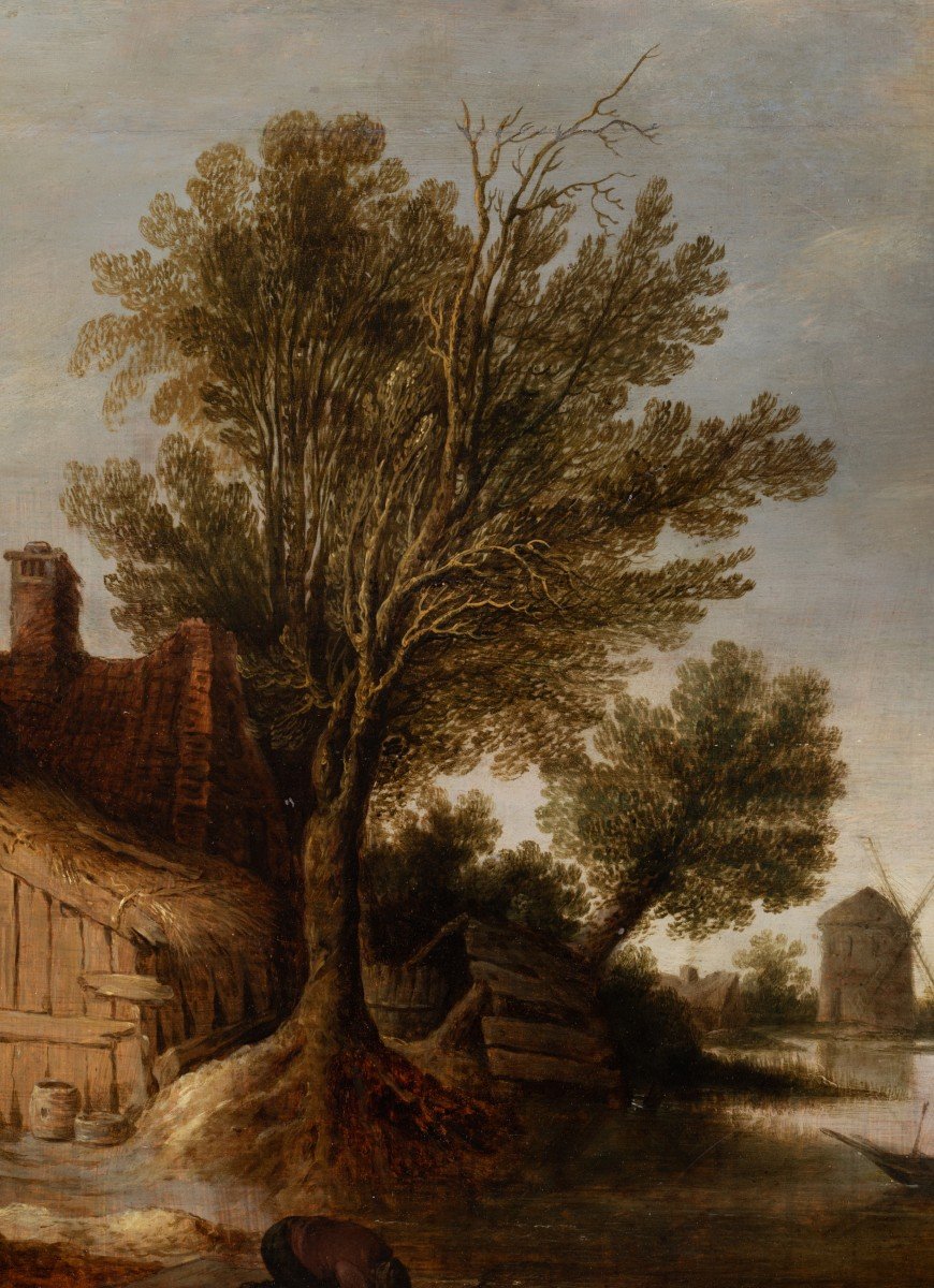 Landscape - Dutch School Follower Of Jan Van Goyen (1596-1656)-photo-1