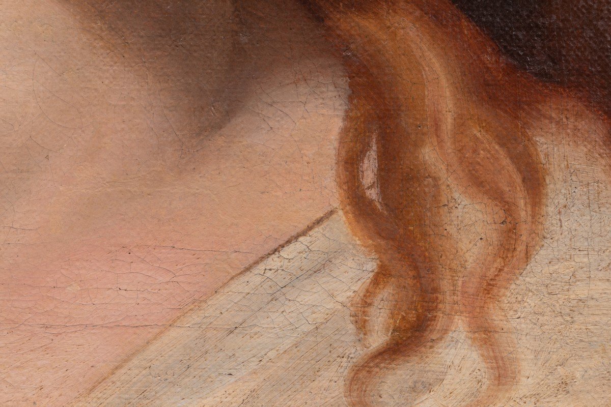 Etude d'Une Tête De Femme - Ecole Italienne XIXème-photo-2