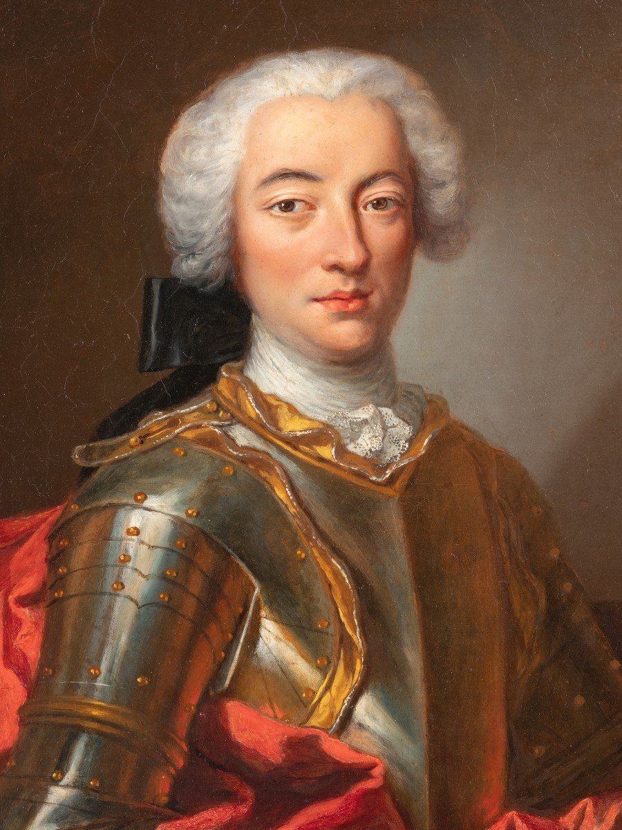 Jacques Courtin (1672-1752) - Portrait Of An Officer.-photo-4