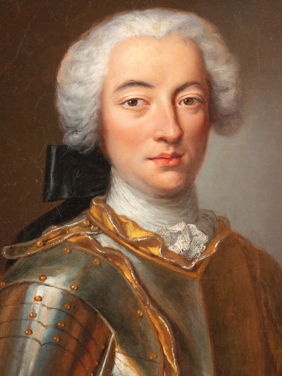 Jacques Courtin (1672-1752) - Portrait Of An Officer.-photo-3