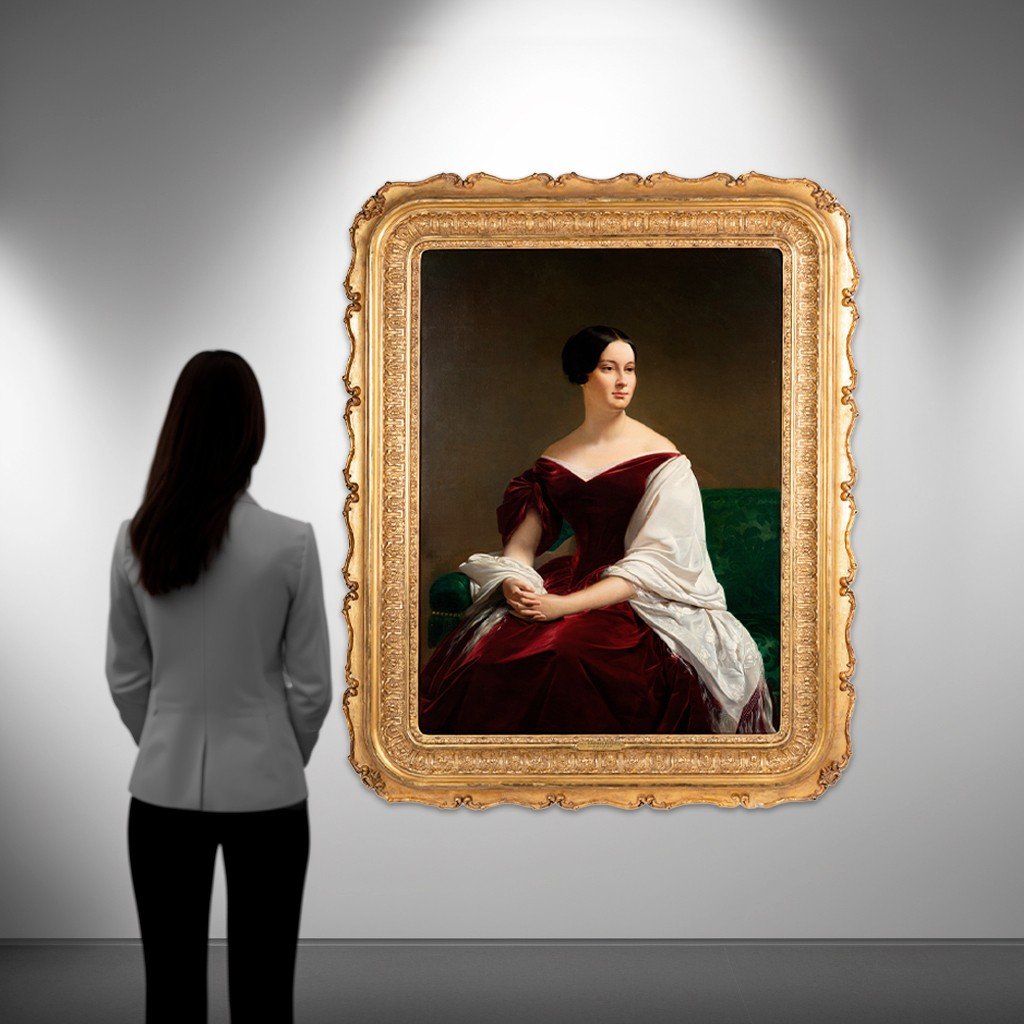 Alexis Joseph Perignon (1808-1882) - Portrait Of A Woman-photo-4