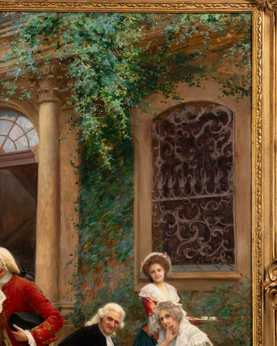 Jules Girardet - Romantic Scene Around 1880-photo-2