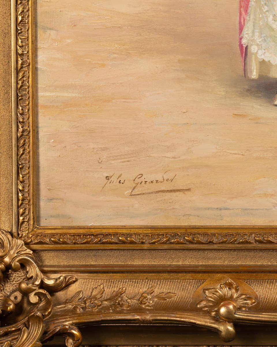 Jules Girardet - Romantic Scene Around 1880-photo-7
