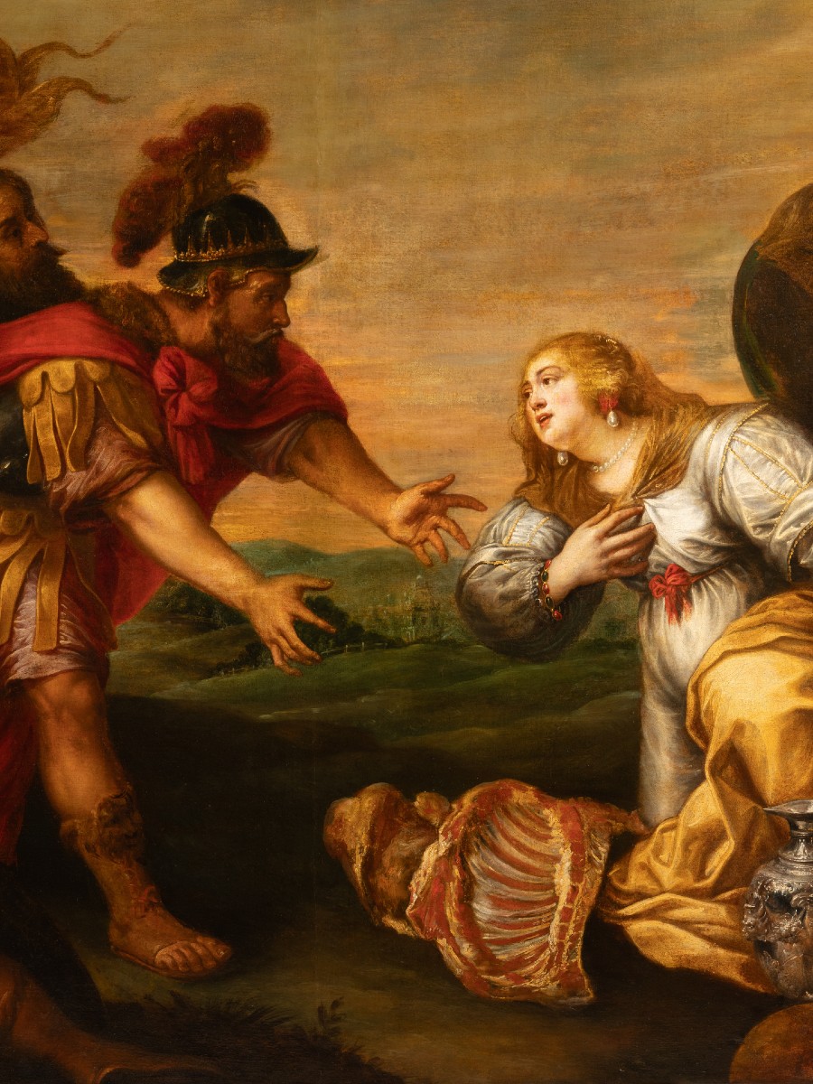 David et Abigaïl, Jan van den Hoecke (1611-1651), attribué-photo-3