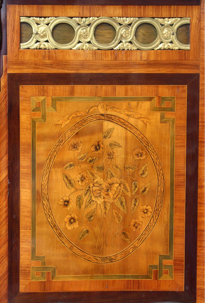 Commode d'époque Transition Estampillé Par Jean Baptiste Vassou-photo-3