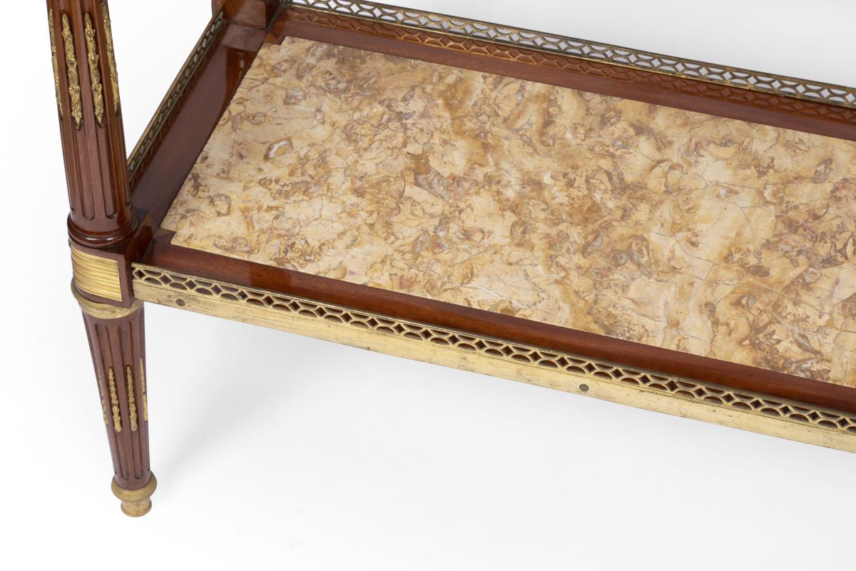 Console Desserte D’époque Louis XVI Estampillé Par Adam Weisweiler-photo-3