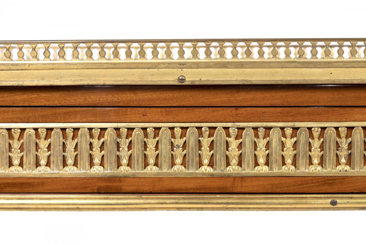 Console Desserte D’époque Louis XVI Estampillé Par Adam Weisweiler-photo-4