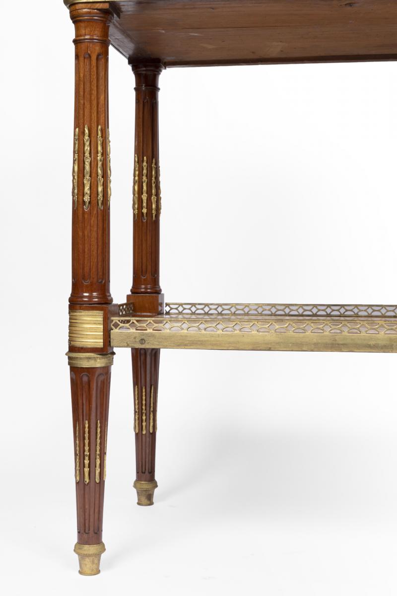 Console Desserte D’époque Louis XVI Estampillé Par Adam Weisweiler-photo-2