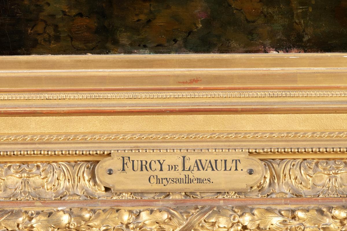 Nature Morte Aux Fleurs Et Vase Chinois - Furcy De Lavault (1847-1915)-photo-4