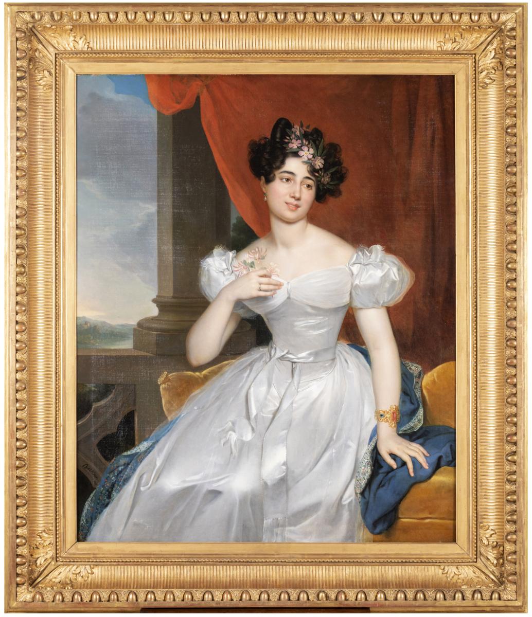 Portrait Of Valentine Julie From Contades - Rt Berthon (1776-1849)