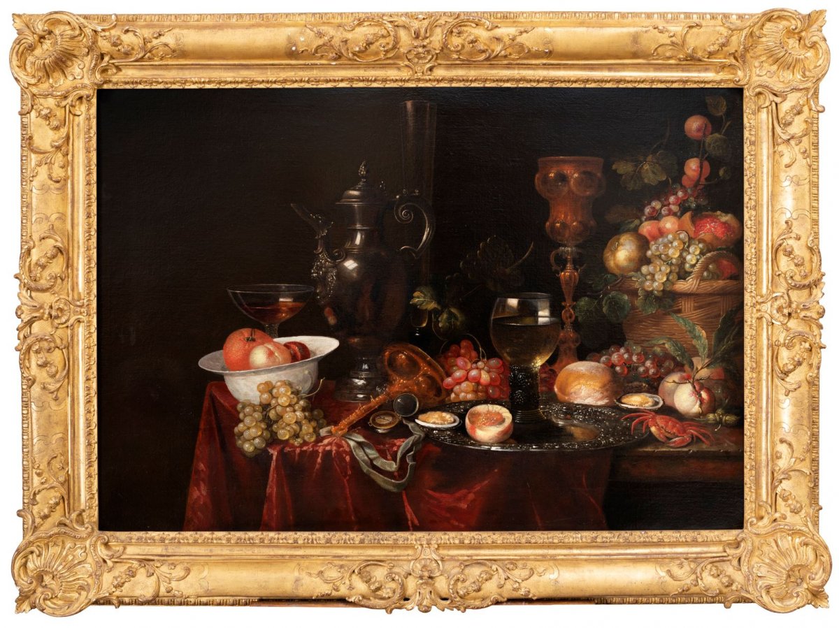 Nature Morte Du XVIIe Attribuée à Alexandre Coosemans (1627-1689)