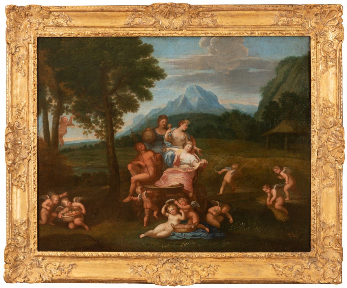 Pair Of 18th Century Mythological Scene - Follower Of Filippo Lauri-photo-3