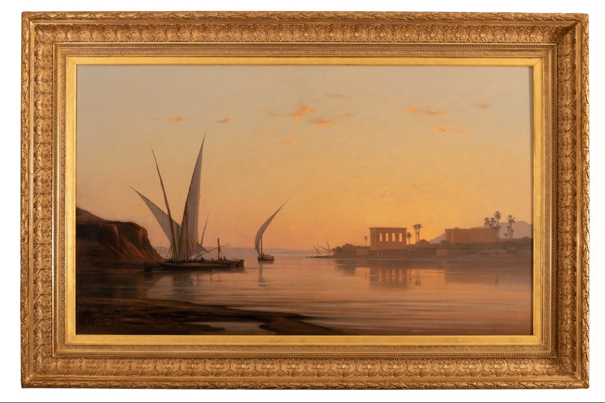 Le Temple De Philae Egypte - Auguste Louis Veillon (1834-1890)