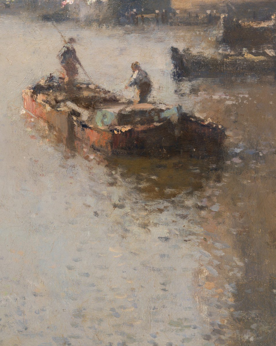 Cornelis Vreedenburgh (1880 - 1946) - Vue De Montebaanstoren à Amsterdam-photo-4