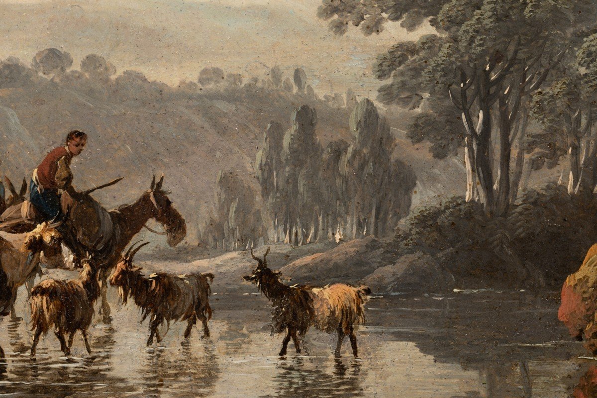 Jean Pillement (1728-1808) - Pair Of Landscapes-photo-1