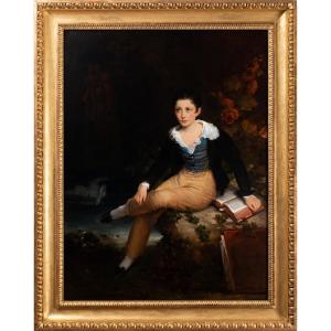Hortense Haudebourt-lescot (1784 -1845) - Portrait Of Her Son 1832