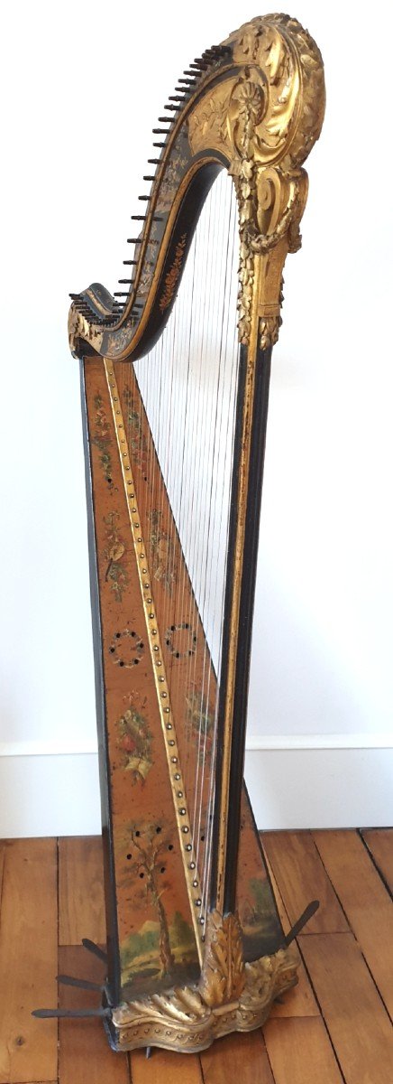 Harp XVIIIth Century Jean-henri Naderman From 1783.-photo-2