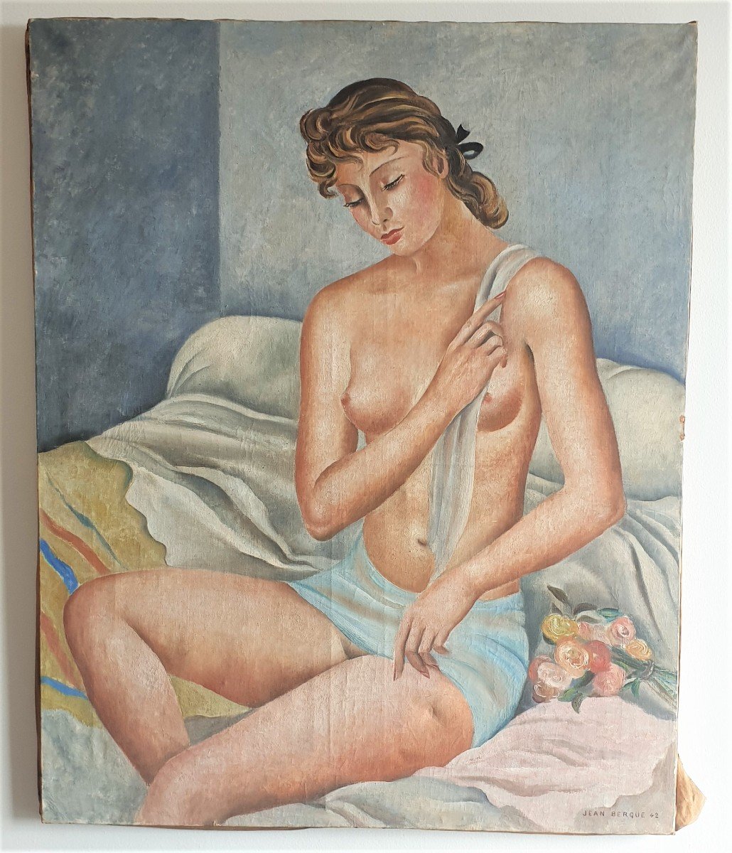 Tableau De Nu Féminin 20e Huile Sur Toile Jean BERQUE