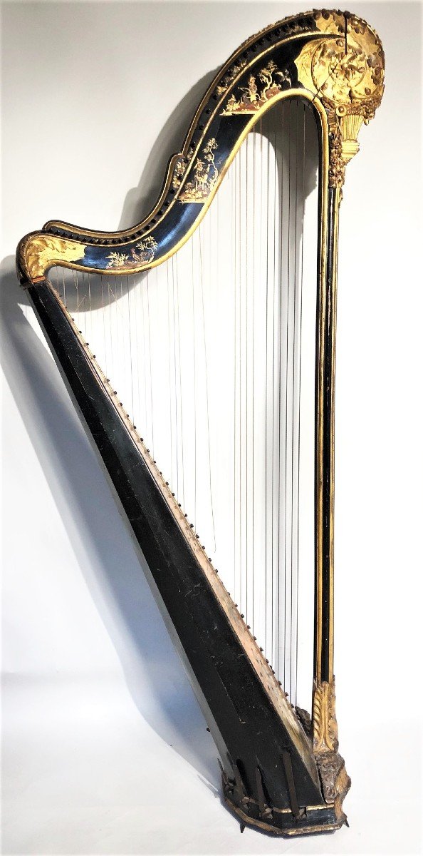 Harpe XVIIIème Siècle de Holtzman à Paris-photo-1