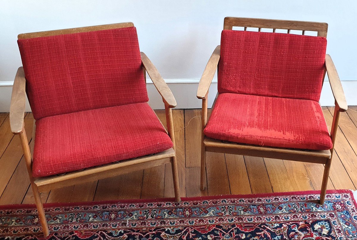Pair Of Danish Armchairs