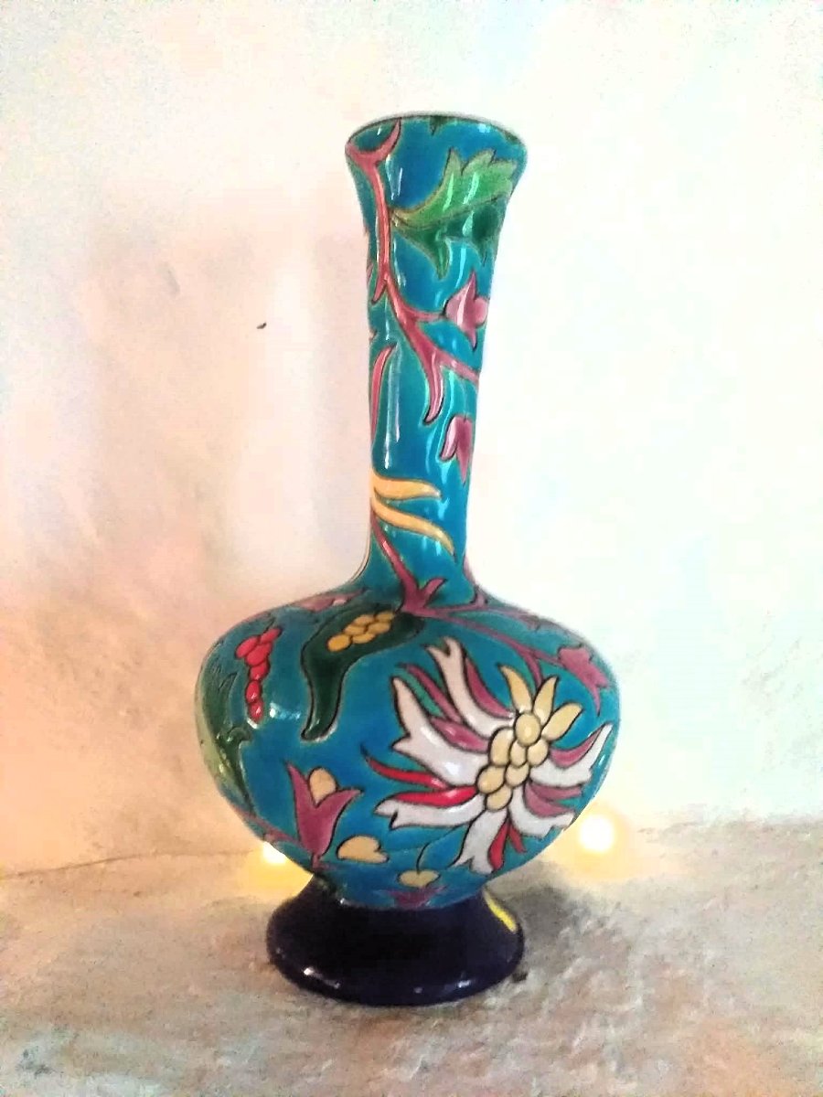 Vase en émaux de longwy-photo-3